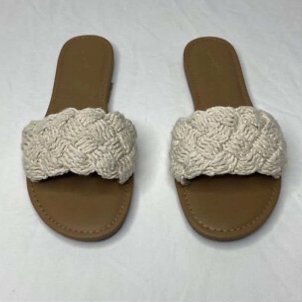 Universal thread Rosie ivory braided rope sandals